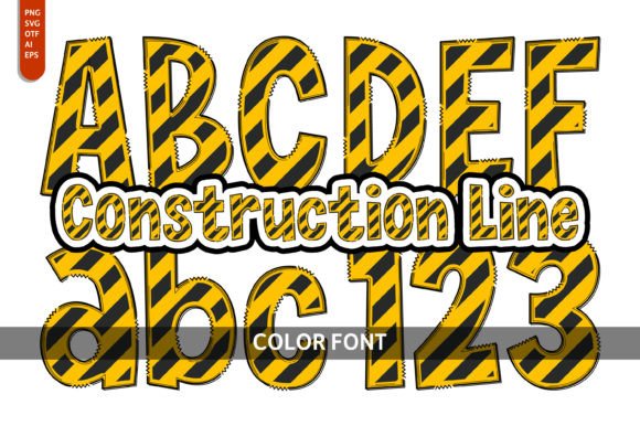 Construction Line: A Creative Font for Playful, Artistic Designs