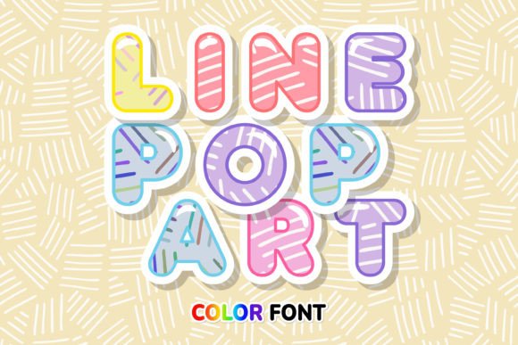 Line Pop Art: A Stripe Pattern Color Font for Creative Projects