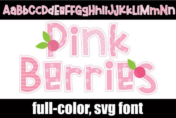 Pink Berries: A Playful Full-Color Font for Modern Designs