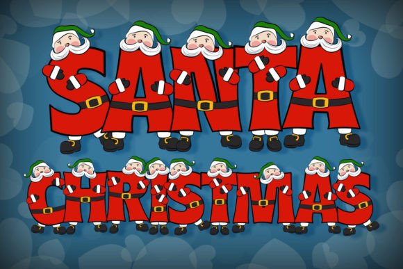 Santa Christmas: A Vibrant Display Font for Festive Creations