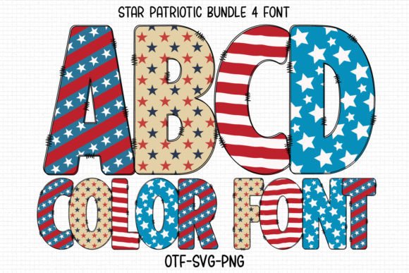 Star Patriotic: A Modern Display Color Font for Bold Projects