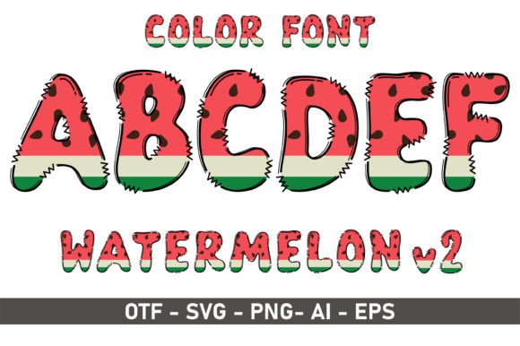 Watermelon V2: A Playful Color Font for Creative Projects
